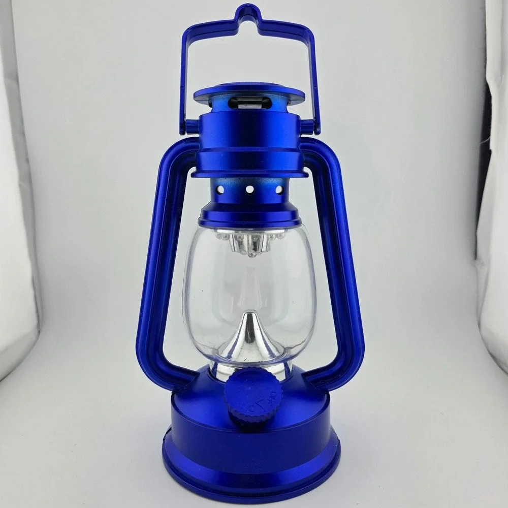 Smart Home 15 LED Metallic Lantern 3 PC Set Red Blue Blue Patriot Outdoor Light